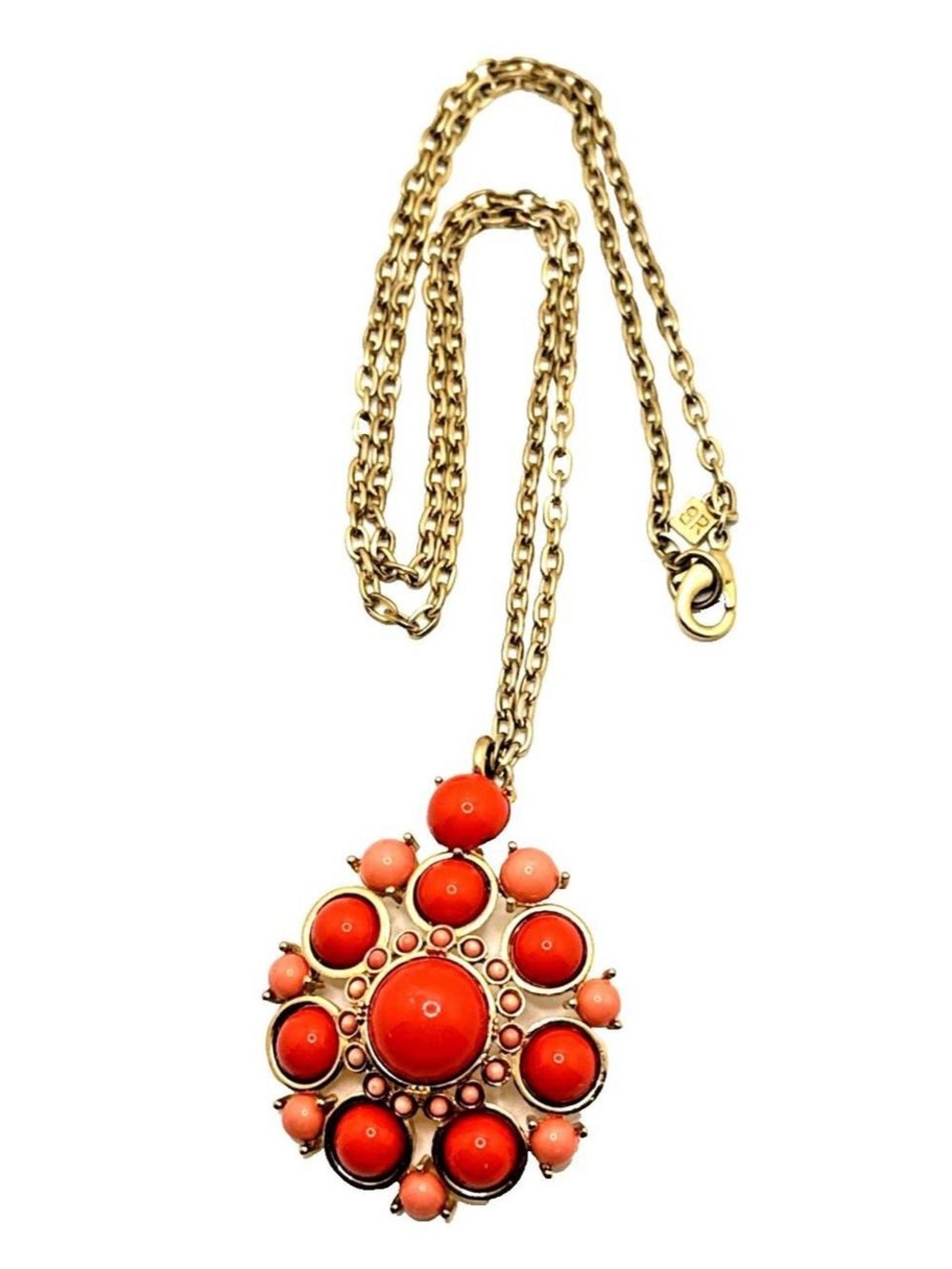 Banana Republic Coral Medallion Necklace